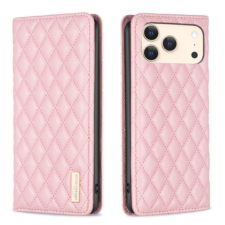 Diamond Lattice Magnetic Leather Flip Phone Case, For iPhone 18 Pro/17 Pro, For iPhone 18 Pro Max/17 Pro Max, For iPhone 17, For iPhone 17 Air