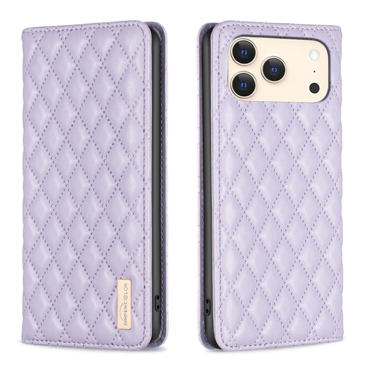 Diamond Lattice Magnetic Leather Flip Phone Case, For iPhone 18 Pro/17 Pro, For iPhone 18 Pro Max/17 Pro Max, For iPhone 17, For iPhone 17 Air