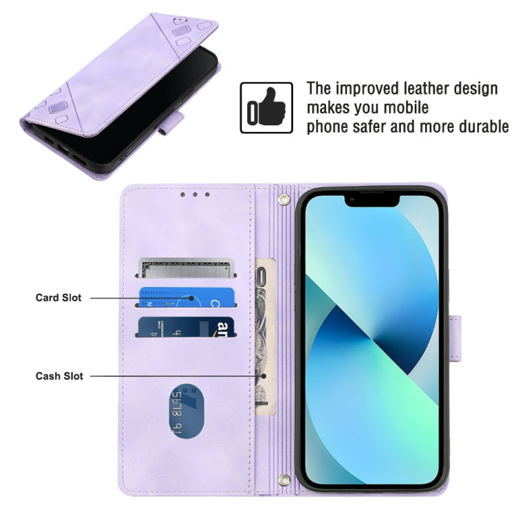 Skin-feel Embossed Leather Phone Case, For iPhone 15, For iPod Touch 7 / 6 / 5