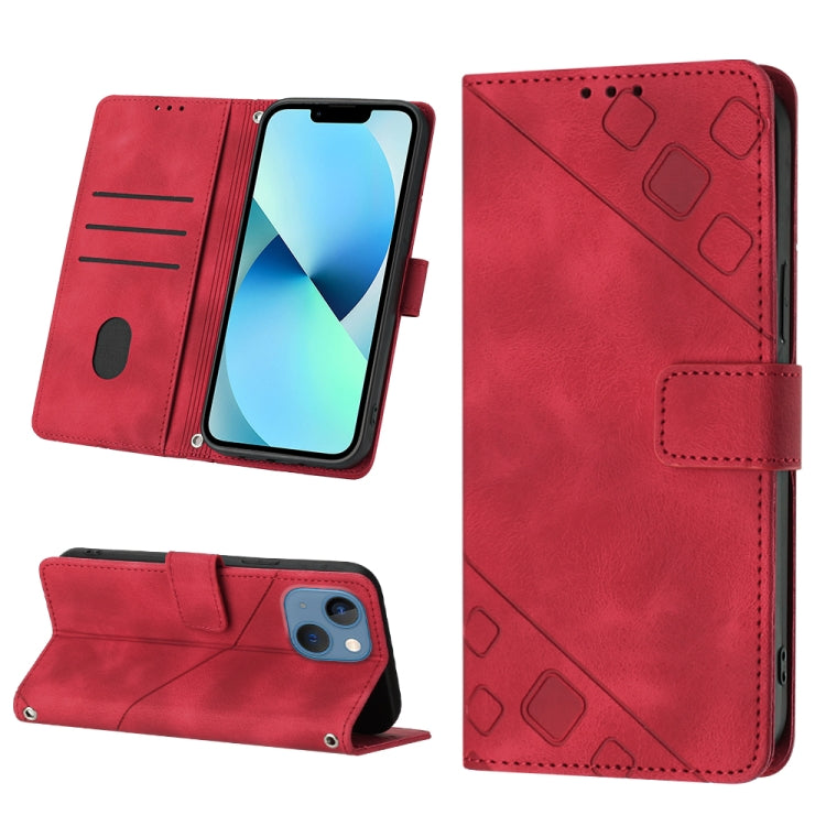 Skin-feel Embossed Leather Phone Case, For iPhone 15, For iPod Touch 7 / 6 / 5