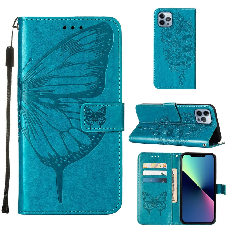 Embossed Butterfly Leather Phone Case, For iPhone 15 Pro Max, For iPhone 15 Pro, For iPhone 15 Plus