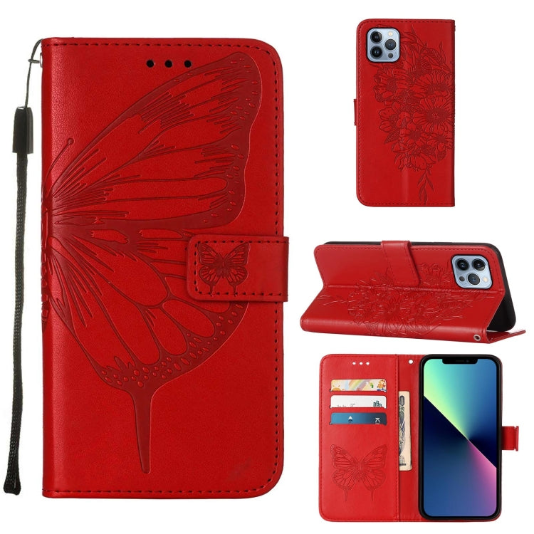 Embossed Butterfly Leather Phone Case, For iPhone 15 Pro Max, For iPhone 15 Pro, For iPhone 15 Plus