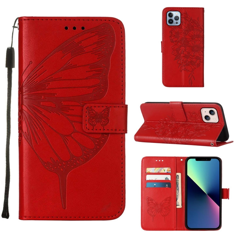 Embossed Butterfly Leather Phone Case, For iPhone 15 Pro Max, For iPhone 15 Pro, For iPhone 15 Plus