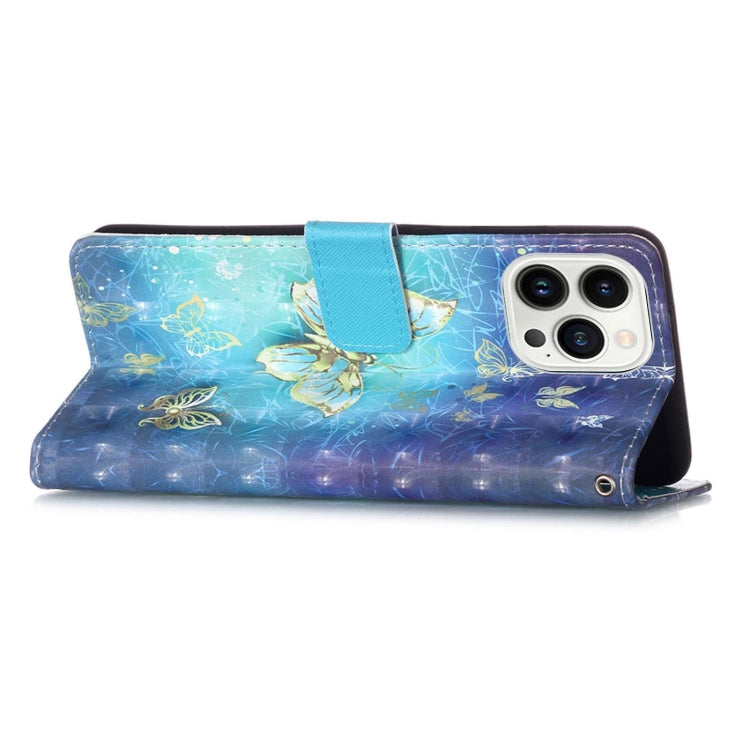 3D Painting Horizontal Flip Leather Phone Case, For iPhone 15 Pro Max, For iPhone 15 Pro, For iPhone 15 Plus