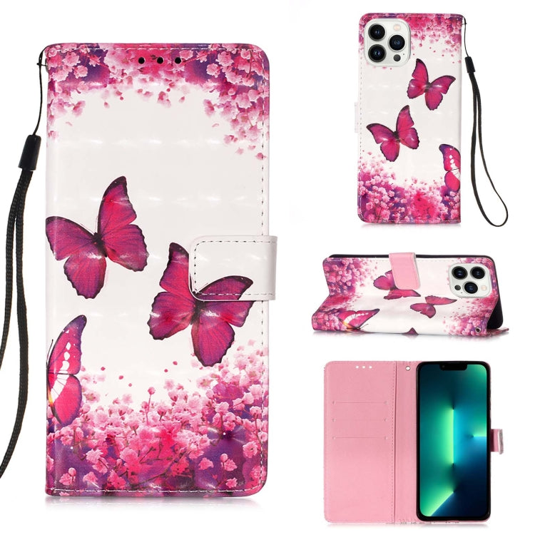 3D Painting Horizontal Flip Leather Phone Case, For iPhone 15 Pro Max, For iPhone 15 Pro, For iPhone 15 Plus