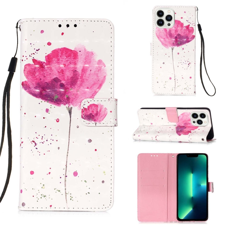 3D Painting Horizontal Flip Leather Phone Case, For iPhone 15 Pro Max, For iPhone 15 Pro, For iPhone 15 Plus