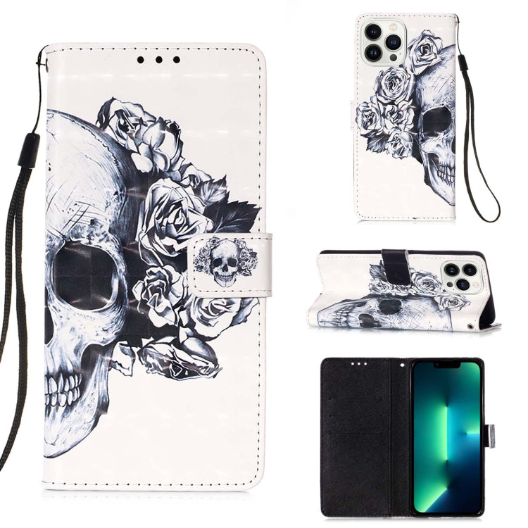 3D Painting Horizontal Flip Leather Phone Case, For iPhone 15 Pro Max, For iPhone 15 Pro, For iPhone 15 Plus