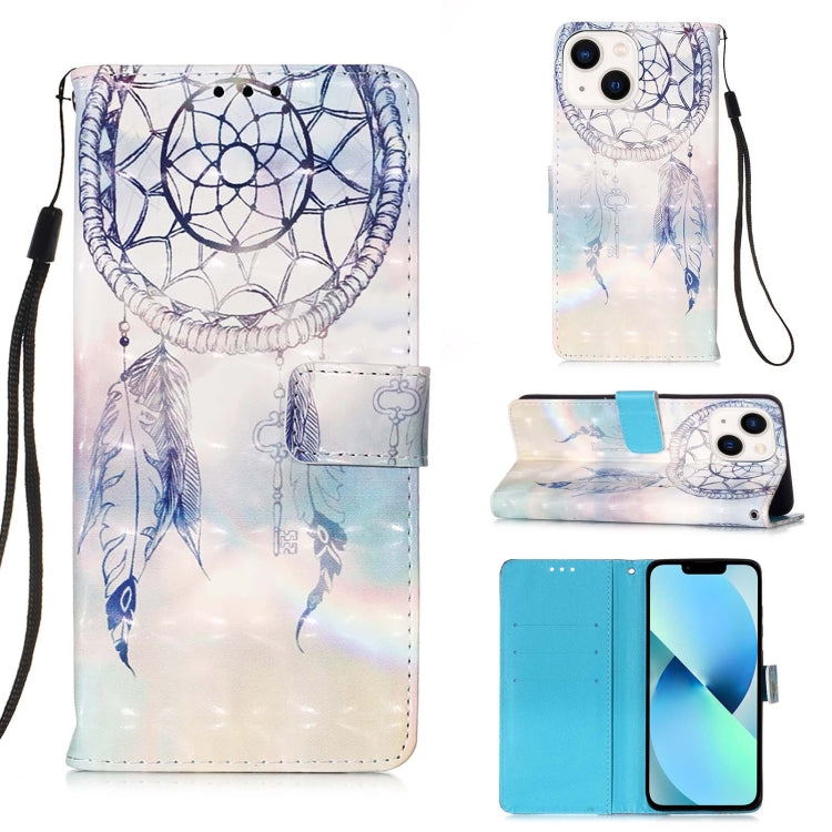 3D Painting Horizontal Flip Leather Phone Case, For iPhone 15 Pro Max, For iPhone 15 Pro, For iPhone 15 Plus