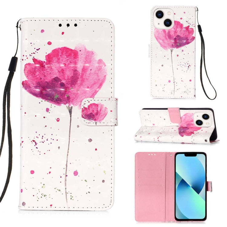 3D Painting Horizontal Flip Leather Phone Case, For iPhone 15 Pro Max, For iPhone 15 Pro, For iPhone 15 Plus