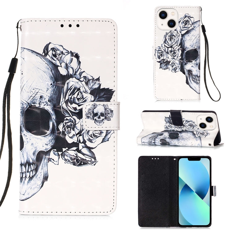 3D Painting Horizontal Flip Leather Phone Case, For iPhone 15 Pro Max, For iPhone 15 Pro, For iPhone 15 Plus