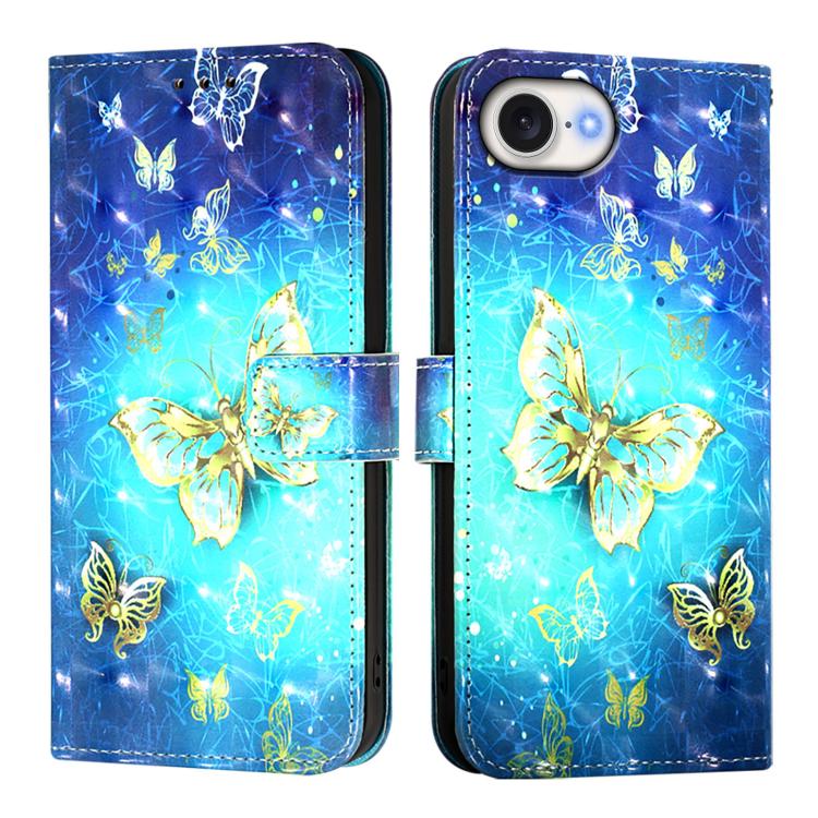 3D Painting Horizontal Flip Leather Phone Case, For iPhone 17e / 16e, For iPhone 17 Pro Max, For iPhone 17 Pro