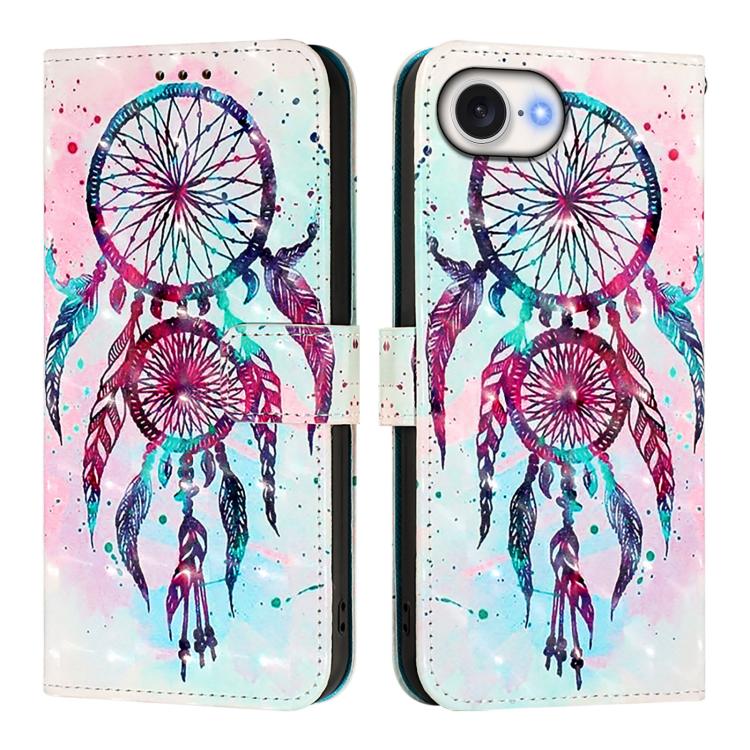 3D Painting Horizontal Flip Leather Phone Case, For iPhone 17e / 16e, For iPhone 17 Pro Max, For iPhone 17 Pro