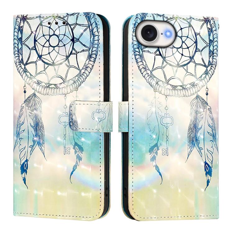 3D Painting Horizontal Flip Leather Phone Case, For iPhone 17e / 16e, For iPhone 17 Pro Max, For iPhone 17 Pro