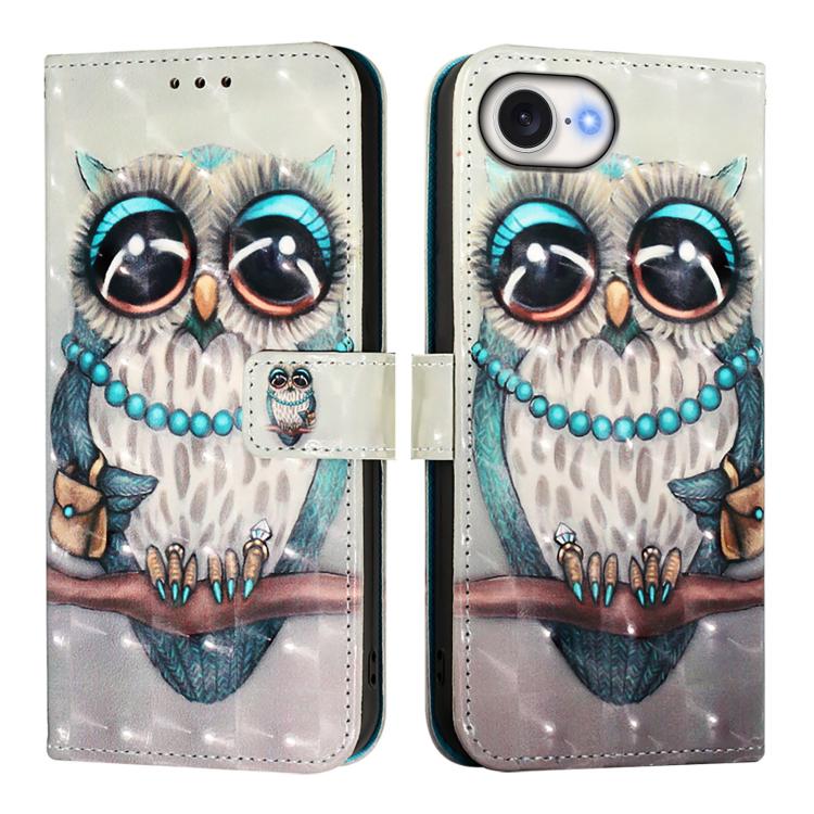 3D Painting Horizontal Flip Leather Phone Case, For iPhone 17e / 16e, For iPhone 17 Pro Max, For iPhone 17 Pro
