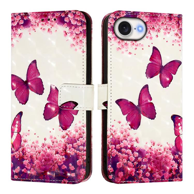 3D Painting Horizontal Flip Leather Phone Case, For iPhone 17e / 16e, For iPhone 17 Pro Max, For iPhone 17 Pro