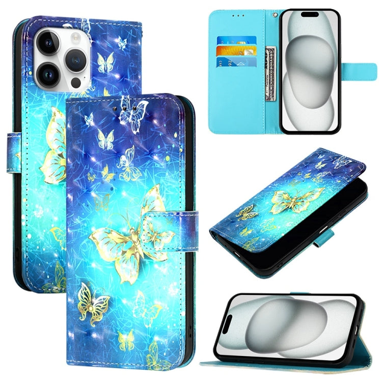 3D Painting Horizontal Flip Leather Phone Case, For iPhone 17, For iPhone Air, For iPhone 16 Pro Max