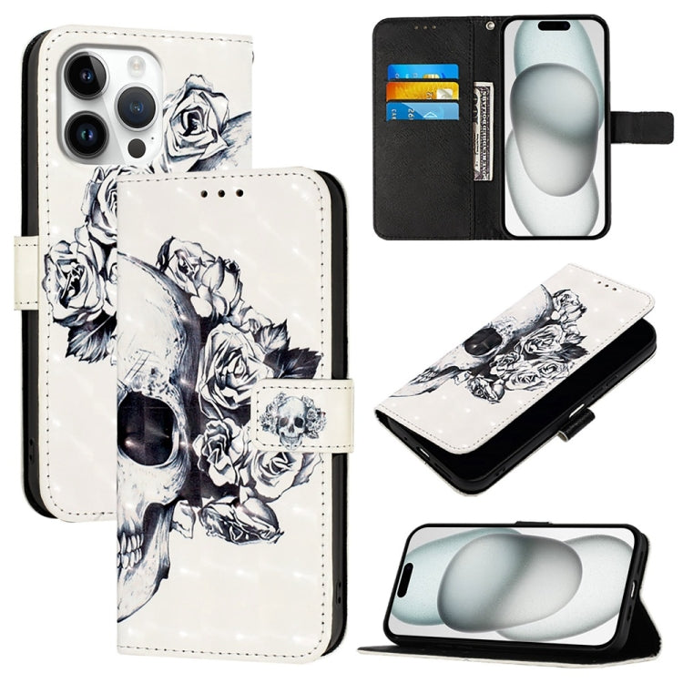 3D Painting Horizontal Flip Leather Phone Case, For iPhone 17, For iPhone Air, For iPhone 16 Pro Max