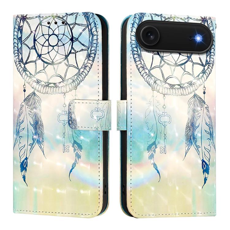 3D Painting Horizontal Flip Leather Phone Case, For iPhone 17, For iPhone Air, For iPhone 16 Pro Max