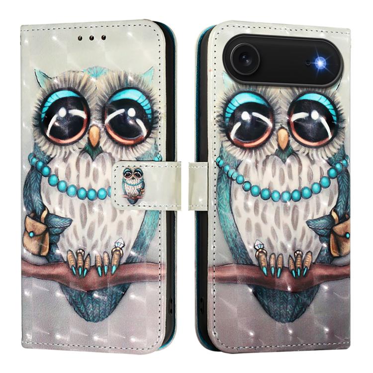 3D Painting Horizontal Flip Leather Phone Case, For iPhone 17, For iPhone Air, For iPhone 16 Pro Max