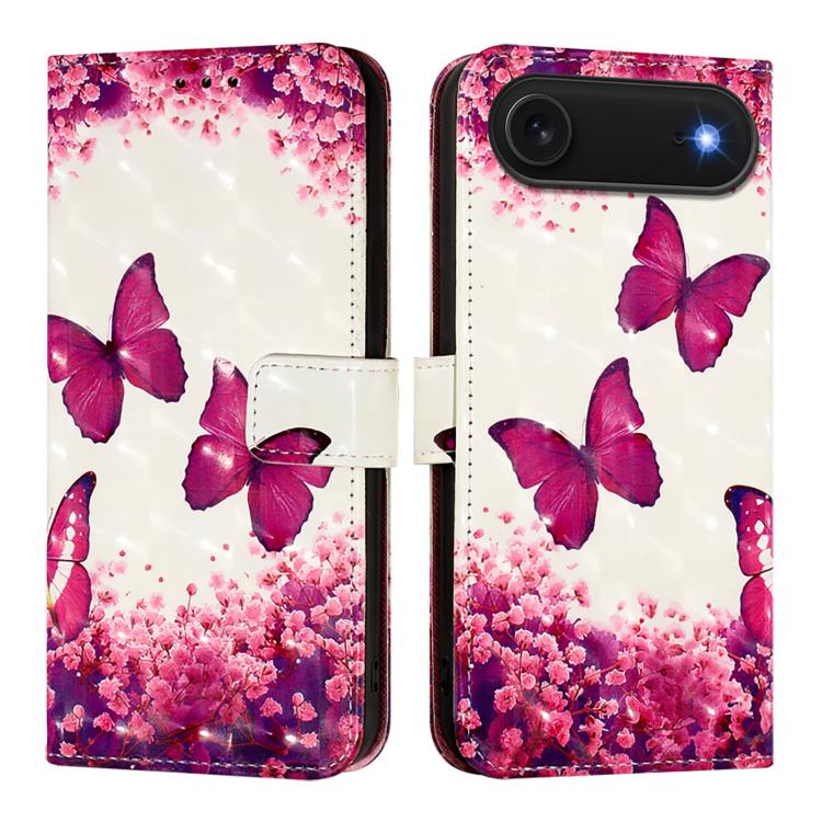 3D Painting Horizontal Flip Leather Phone Case, For iPhone 17, For iPhone Air, For iPhone 16 Pro Max