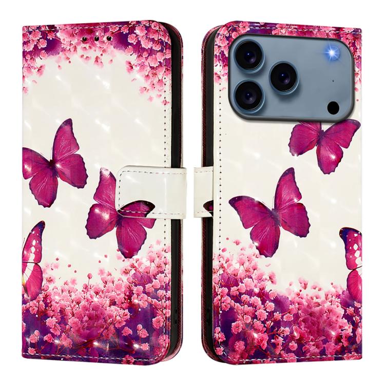 3D Painting Horizontal Flip Leather Phone Case, For iPhone 17e / 16e, For iPhone 17 Pro Max, For iPhone 17 Pro