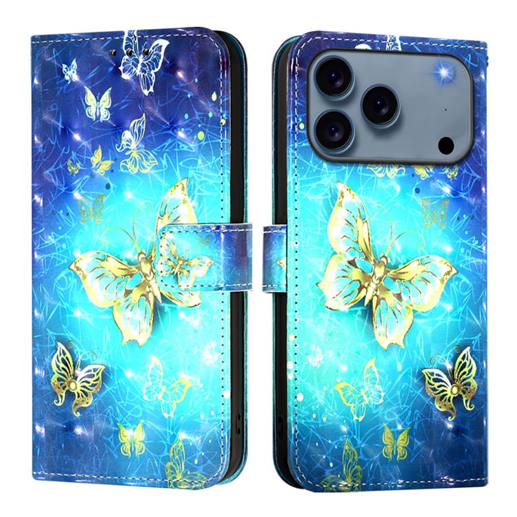 3D Painting Horizontal Flip Leather Phone Case, For iPhone 17e / 16e, For iPhone 17 Pro Max, For iPhone 17 Pro