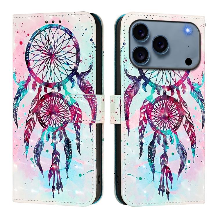 3D Painting Horizontal Flip Leather Phone Case, For iPhone 17e / 16e, For iPhone 17 Pro Max, For iPhone 17 Pro