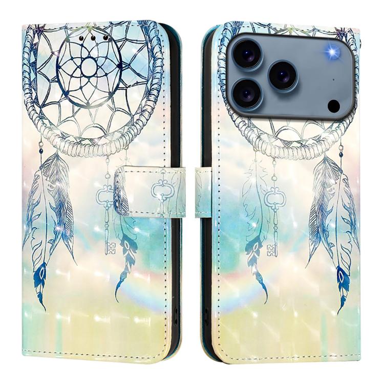 3D Painting Horizontal Flip Leather Phone Case, For iPhone 17e / 16e, For iPhone 17 Pro Max, For iPhone 17 Pro