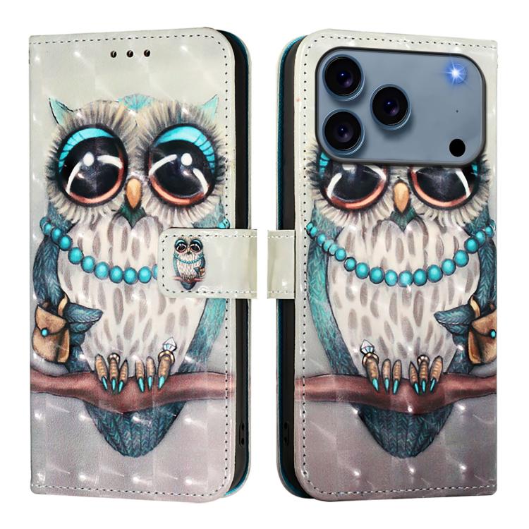 3D Painting Horizontal Flip Leather Phone Case, For iPhone 17e / 16e, For iPhone 17 Pro Max, For iPhone 17 Pro