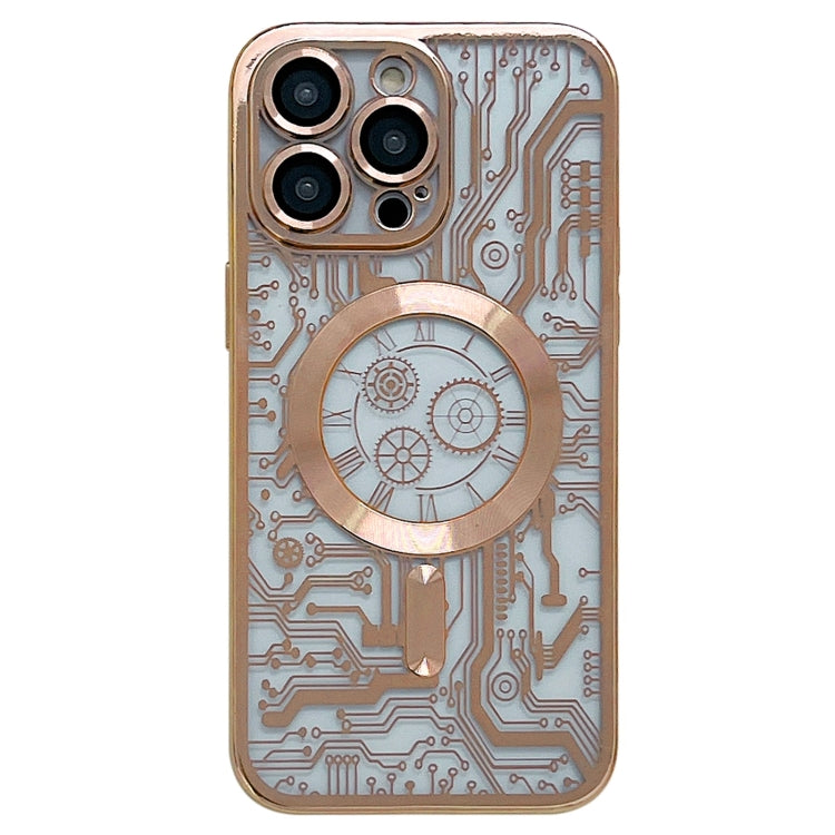 Electroplated Circuit Board Pattern MagSafe Phone Case, For iPhone 14 Pro Max, For iPhone 13 Pro Max, For iPhone 13 Pro