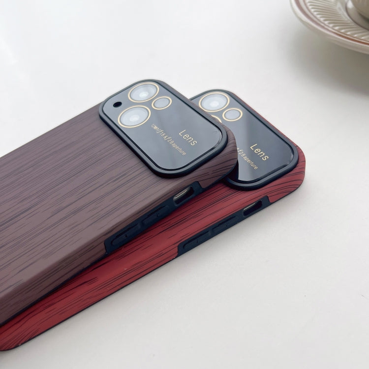Wood Grain TPU Phone Case with Lens Film, For iPhone 11 Pro