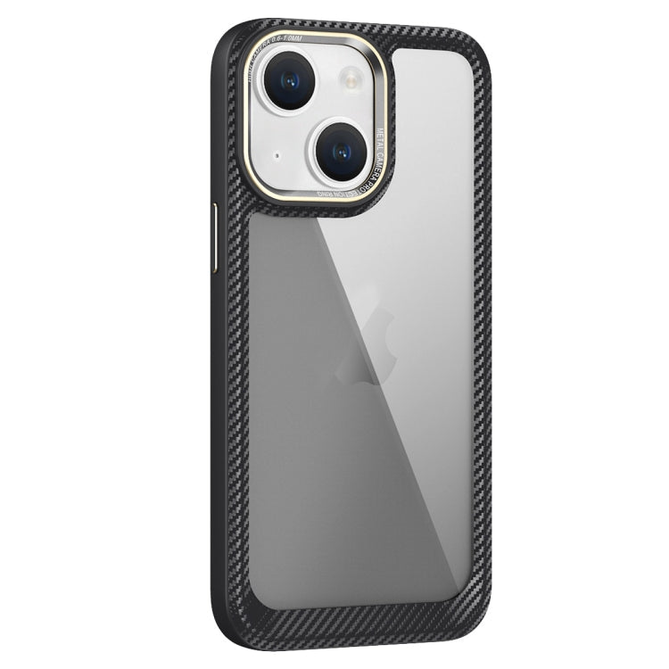 Carbon Fiber Transparent Back Panel Phone Case, For iPhone 14, For iPhone 14 Pro, For iPhone 14 Pro Max, For iPhone 13 Pro Max, For iPhone 13 Pro