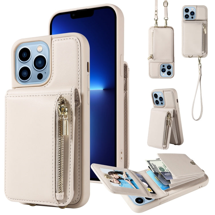 Crossbody Lanyard Zipper Wallet Leather Phone Case, For iPhone SE 2022/ 7 / 8, For iPhone 13 Pro Max, For iPhone 13 Pro, For iPhone 13