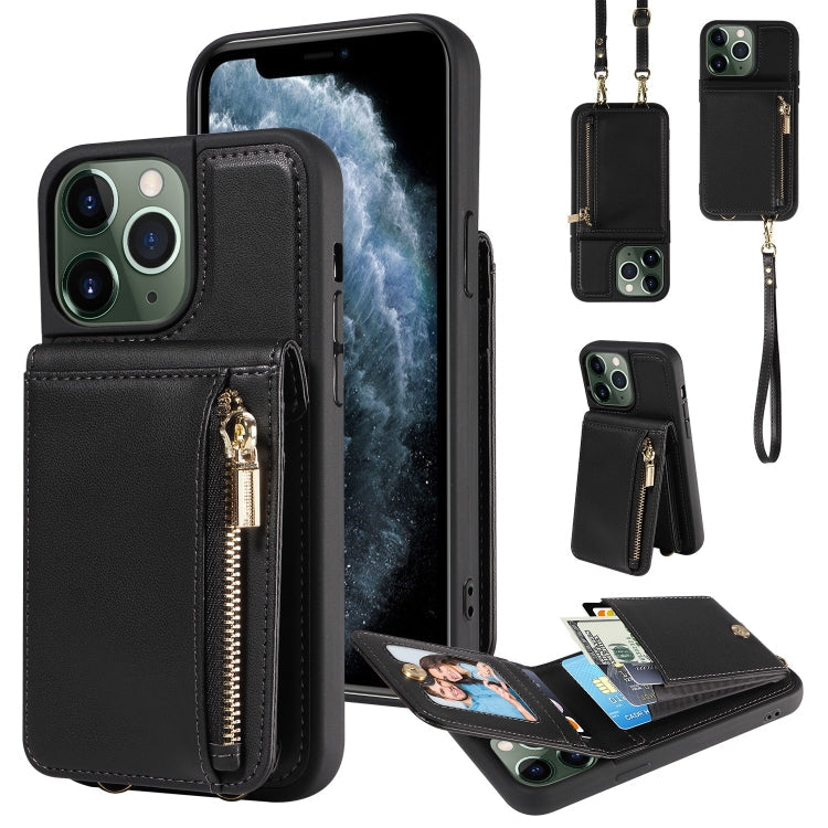 Crossbody Lanyard Zipper Wallet Leather Phone Case, For iPhone 12 / 12 Pro, For iPhone 12 Pro Max, For iPhone 11 Pro Max, For iPhone 11