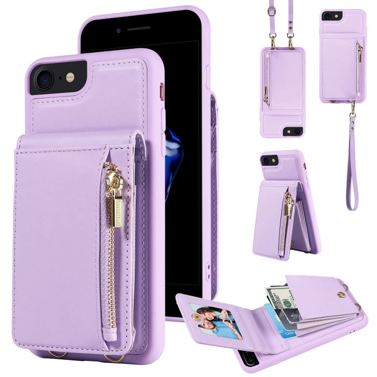 Crossbody Lanyard Zipper Wallet Leather Phone Case, For iPhone SE 2022/ 7 / 8, For iPhone 13 Pro Max, For iPhone 13 Pro, For iPhone 13