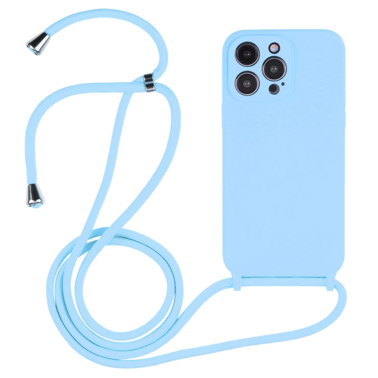 Crossbody Lanyard Liquid Silicone Case, For iPhone 16 Pro Max