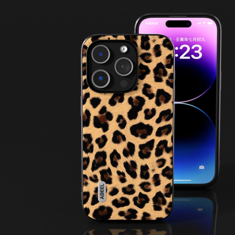 ABEEL Black Edge Leopard Phone Case, For iPhone 14 Pro, For iPhone 14 Pro Max