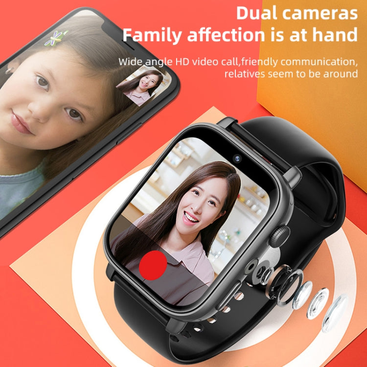 UNIWA X1S 1.9 inch IP67 Waterproof 4G Android 8.1 Dual Cameras Smart Watch Support Temperature Measurement, 2G+16G, 1G+8G