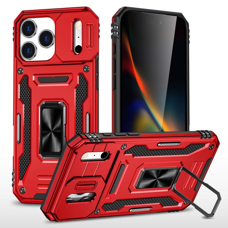 Armor PC + TPU Camera Shield Phone Case, For iPhone 18 Pro / 17 Pro, For iPhone 18 Pro Max / 17 Pro Max, For iPhone 17e / 16e