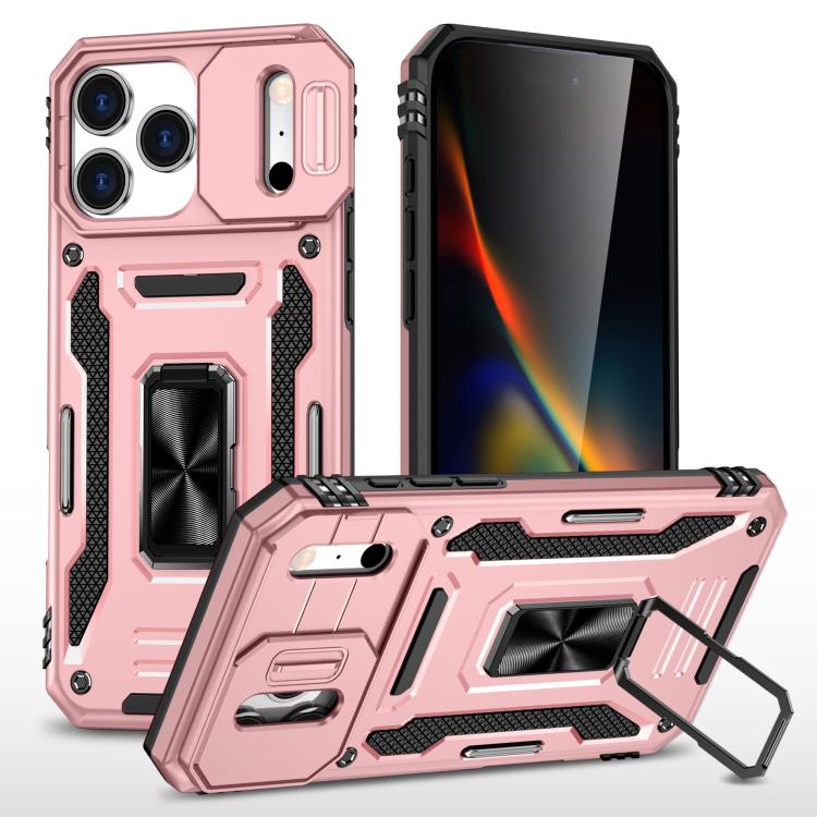 Armor PC + TPU Camera Shield Phone Case, For iPhone 18 Pro / 17 Pro, For iPhone 18 Pro Max / 17 Pro Max, For iPhone 17e / 16e