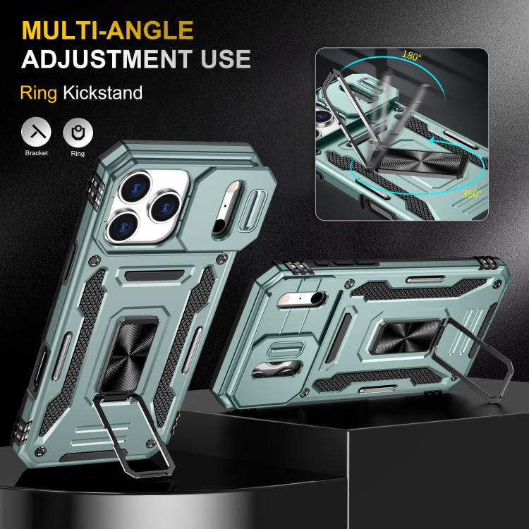 Armor PC + TPU Camera Shield Phone Case, For iPhone 18 Pro / 17 Pro, For iPhone 18 Pro Max / 17 Pro Max, For iPhone 17e / 16e