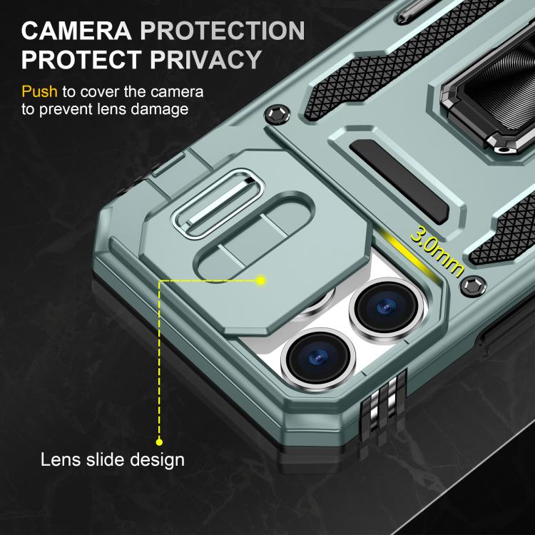 Armor PC + TPU Camera Shield Phone Case, For iPhone 18 Pro / 17 Pro, For iPhone 18 Pro Max / 17 Pro Max, For iPhone 17e / 16e