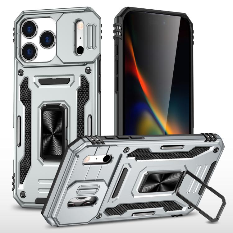 Armor PC + TPU Camera Shield Phone Case, For iPhone 18 Pro / 17 Pro, For iPhone 18 Pro Max / 17 Pro Max, For iPhone 17e / 16e