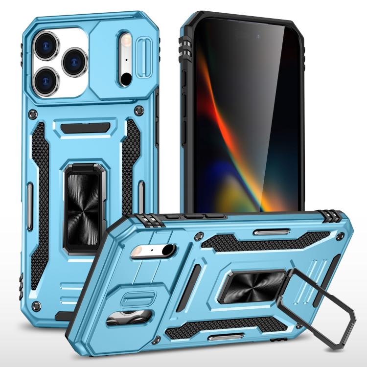 Armor PC + TPU Camera Shield Phone Case, For iPhone 18 Pro / 17 Pro, For iPhone 18 Pro Max / 17 Pro Max, For iPhone 17e / 16e