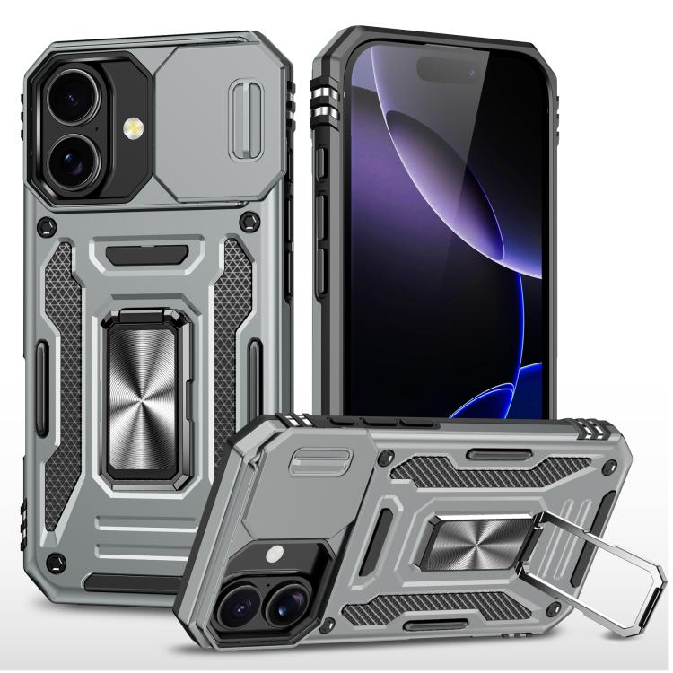 Armor PC + TPU Camera Shield Phone Case, For iPhone 17, For iPhone Air, For iPhone 16 Pro Max