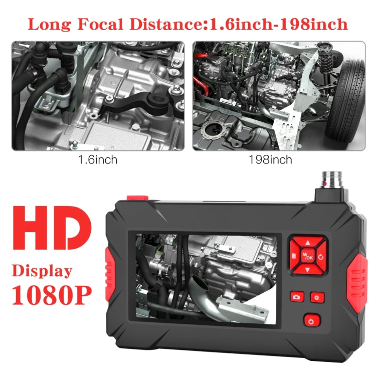 P30 5.5mm 1080P IP68 Waterproof 4.3 inch Screen Dual Camera Digital Endoscope, 2m Hard Cable, 5m Hard Cable, 10m Hard Cable