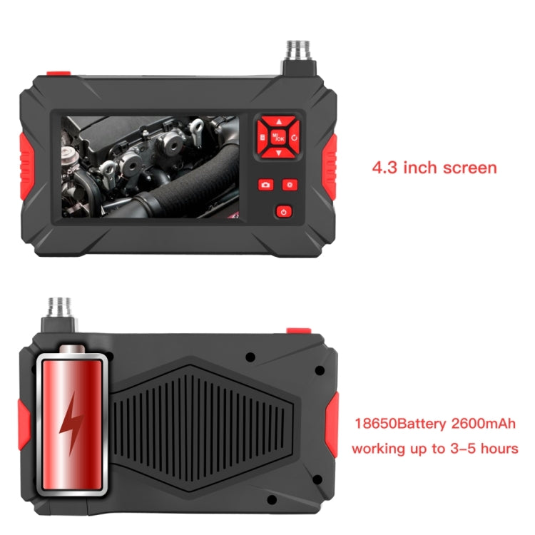P30 5.5mm 1080P IP68 Waterproof 4.3 inch Screen Dual Camera Digital Endoscope, 2m Hard Cable, 5m Hard Cable, 10m Hard Cable