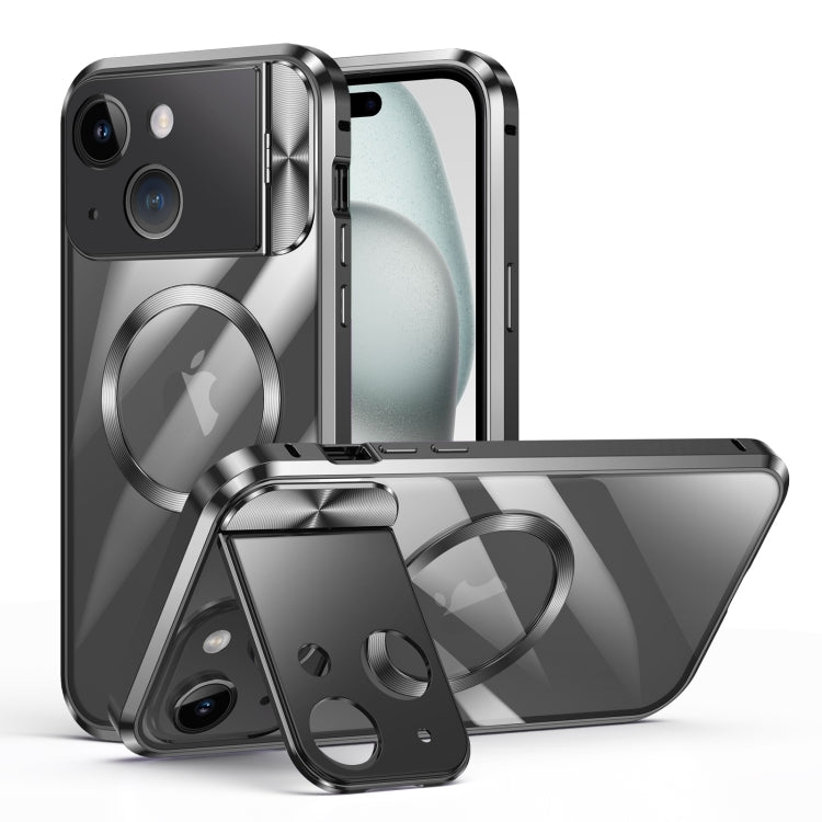 Large Window Holder MagSafe Magnetic Metal Phone Case, For iPhone 15 Pro Max, For iPhone 14, For iPhone 15 Pro, For iPhone 14 Pro, For iPhone 15