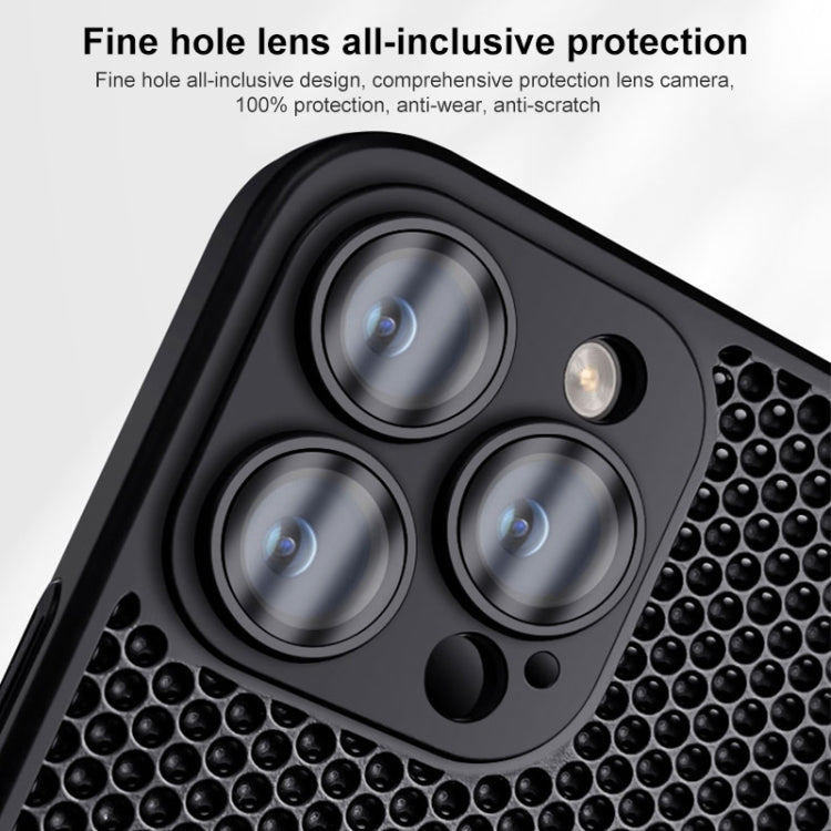 Honeycomb Radiating PC Phone Case, For iPhone 14 Plus, For iPhone 14, For iPhone 14 Pro