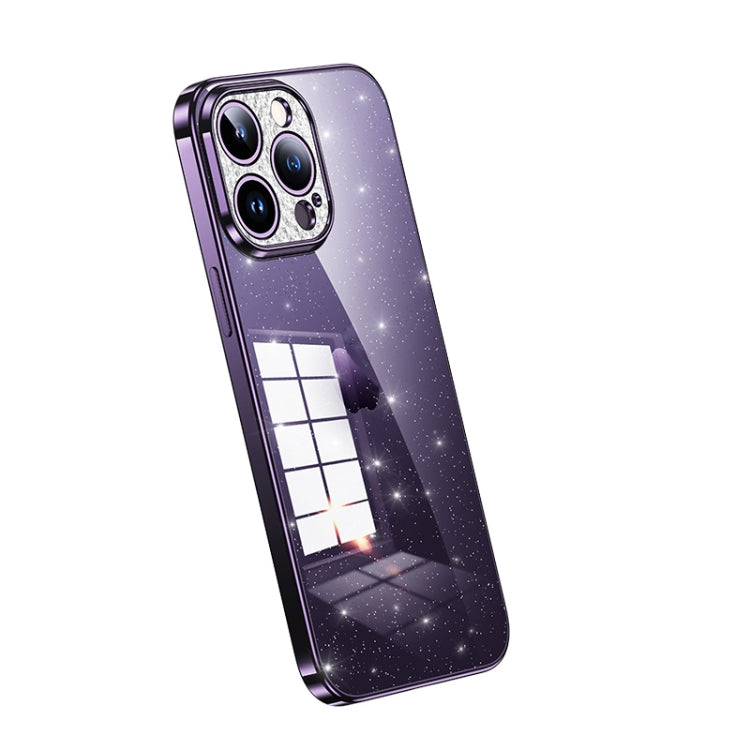 SULADA Electroplated Transparent Glittery TPU Phone Case, For iPhone 14 Pro Max, For iPhone 15, For iPhone 13 Pro Max, For iPhone 13 Pro, For iPhone 13, For iPhone 12